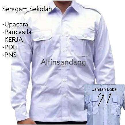 Kemeja Seragam Sekolah putih Pdh Lengan Panjang