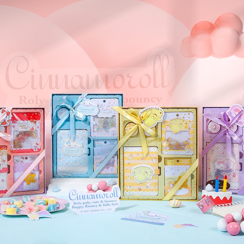 

(Yunita) JOY TOP Sanrio Gift Set Hadiah Kado Alat Tulis Binder Buku ID Card Case Washi Tape Stationery Sanrio Cinnamoroll Kuromi