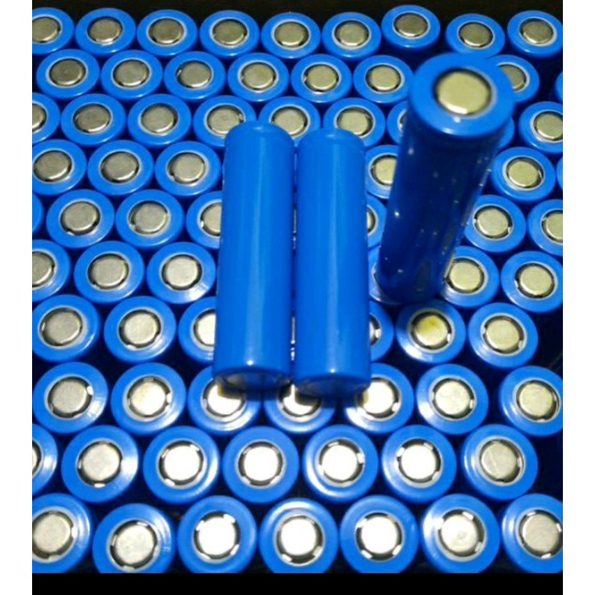 Baterai cas biru polos tipe 18650 1500mAh baterai senter taktikal baterai microphone baterai powerba
