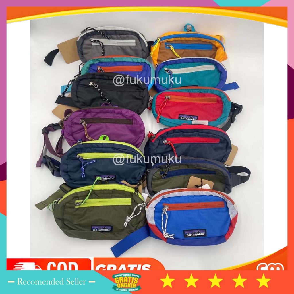Tas Pria keren Casual BRanded Premium Murah Original kuat - MINI HIPPACK PATAGONIA WAIST BAG OUTDOOR