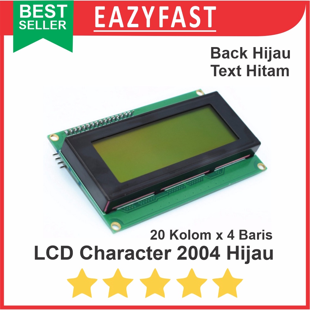 LCD Character Green Hijau 4x20 20x4 204 20 x 4 2004 Display Module