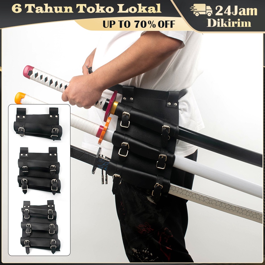 Belt Ikat Pinggang Anime / Sabuk Aksesoris Pisau Plastik PU / Menggantung Pakaian Pinggang Dengan Al