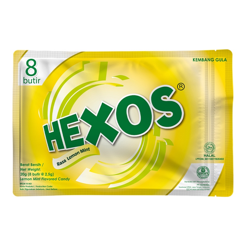 

HEXOS Permen Lemon Mint 8 x 2.5 g