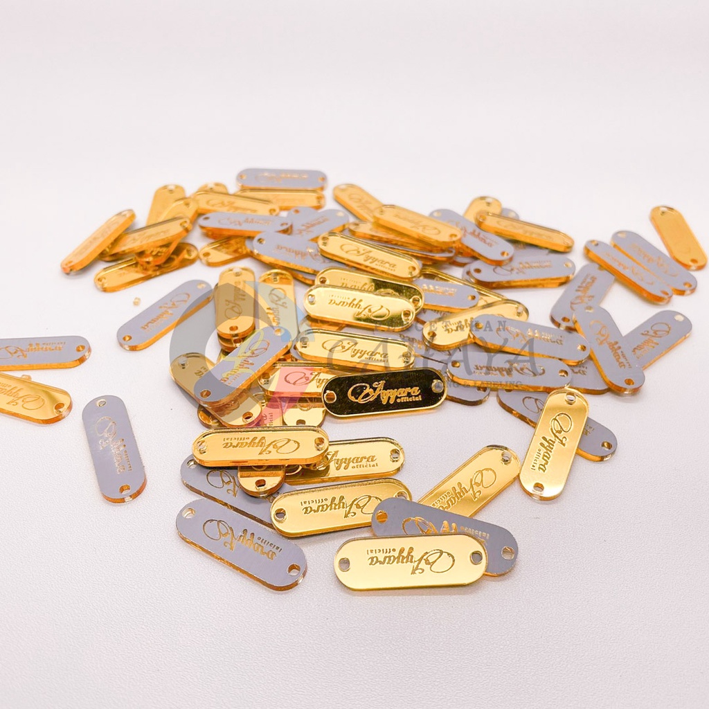 

[HARGA TERMURAH] Label Besi / Label Besi Hijab / Label Kerudung / Plat Besi / Label Besi Tahan Karat