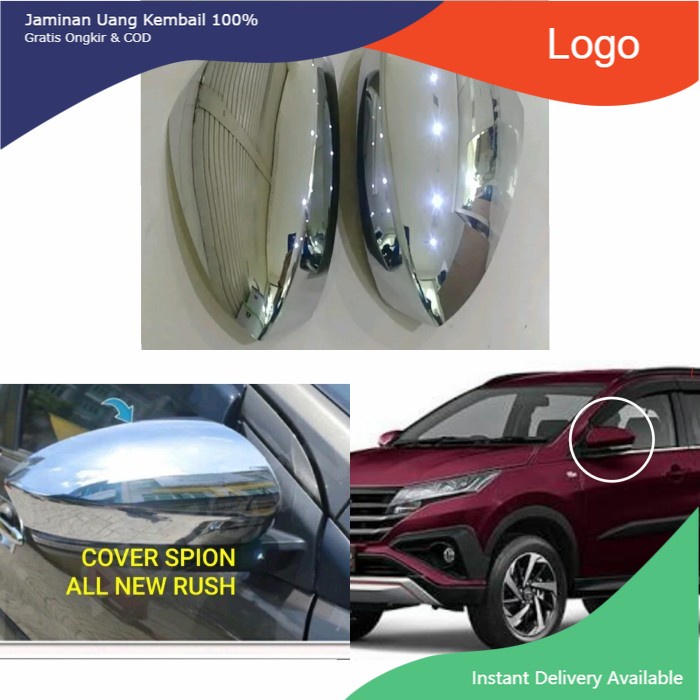 Cover spion chrome All new rush/terios 2018-2021. Aksesoris mobil
