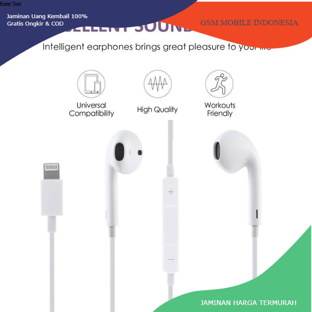 [PROMO ORI] Headset/Handsfree/Earphone Iphone Original 100% Colokan Charger For All Type Iphone