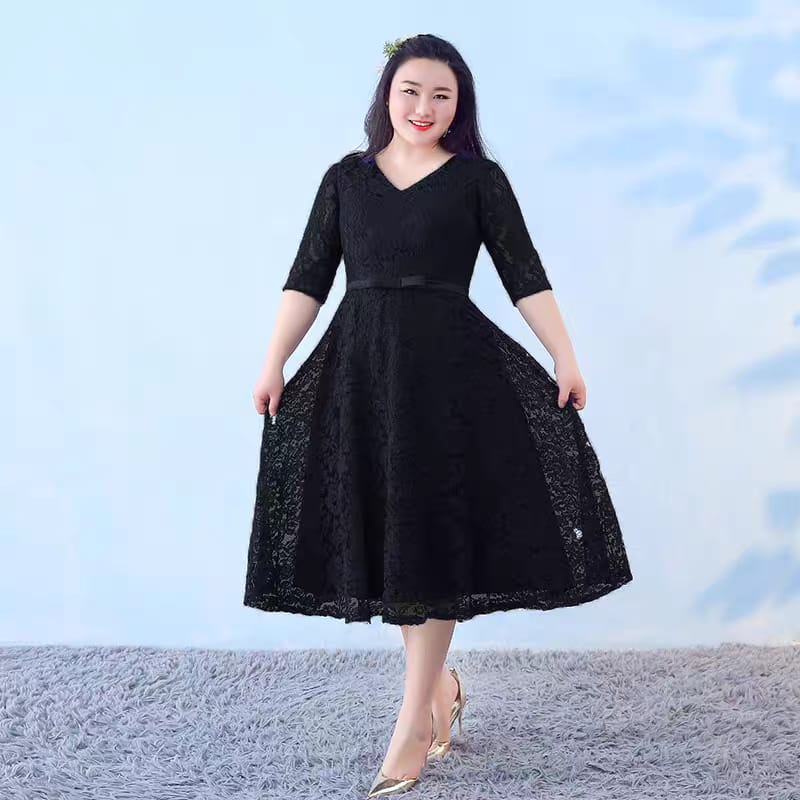 Dress Murah Bj Ke Greja Prempuan Selutut Dress Natalan 2025 2026 Seragam Bridesmaid Mididress Peremp