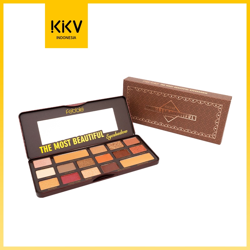 COD [BPOM]KKV-FEBBLE·MOST BEAUTIFUL EYESHDOW PALETTE /dewey finish makeup /baked eyeshadow