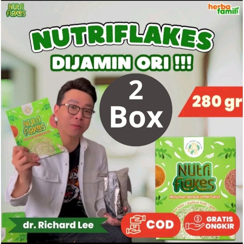 

ORIGINAL Nutriflakes (2 Box ) Umbi Garut Asam Lambung Maag