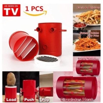 

hargahancur 2 In 1 Copper Fries Potatoes Maker Slicers French Fries Maker Jiffy