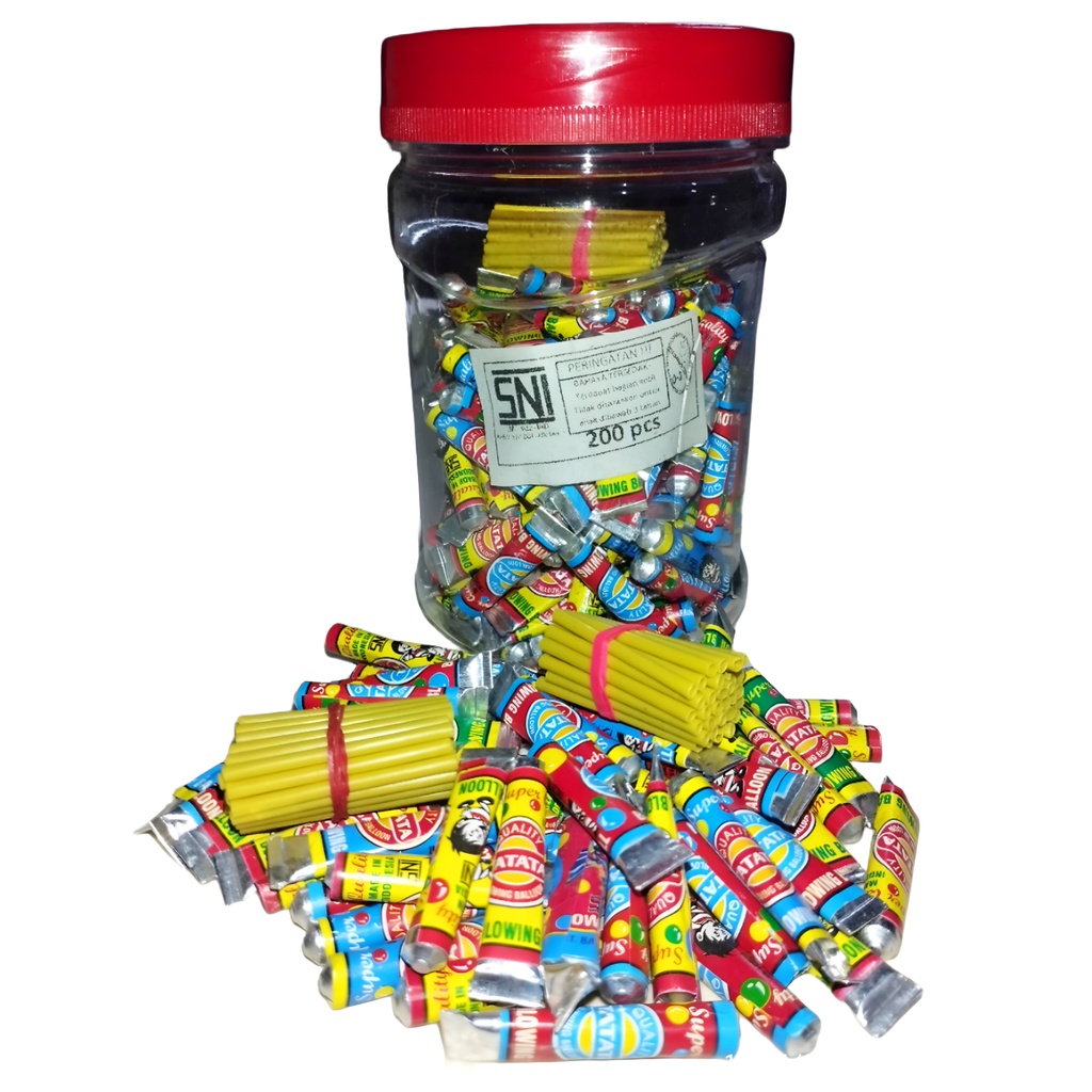 Balon Tiup Tatata 1 Pack Isi 200Pcs / Mainan Jadul / Balon Odol Toples 777