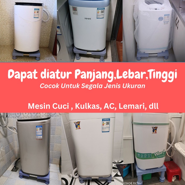 ✨LARIS✨ -LIVERIA Alas Mesin Cuci dan Kulkas Dudukan Kaki Roda Mesin Cuci Kulkas - Alas Kaki