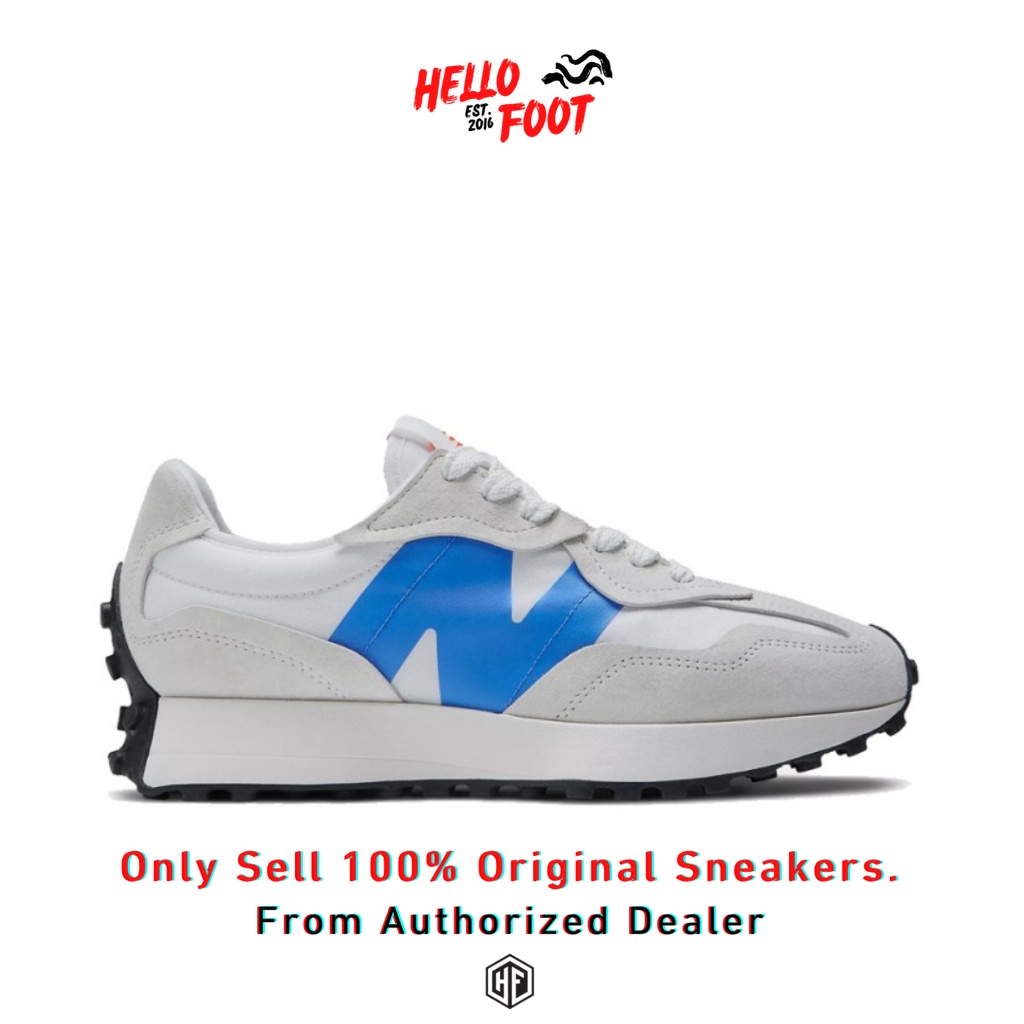 Sepatu New Balance 327 White Blue U327WEB [100% Resmi Store]