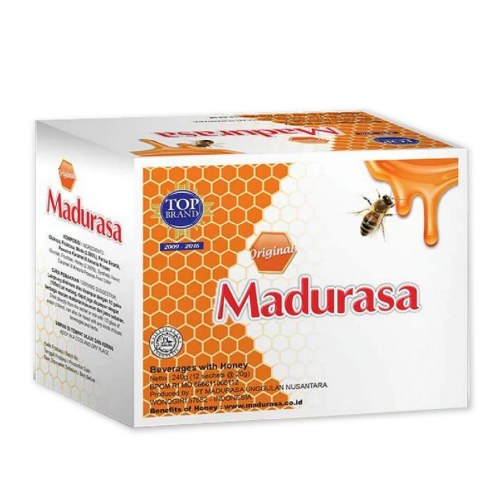 

MADURASA SACHET ORIGINAL Madu Asli Multivitamin Dalam Tubuh [1 Box 12 Sachet]