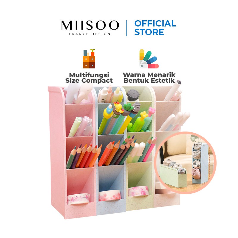 

MIISOO Kotak Organizer 4 Layer Alat Tulis Rumah / Kantor Multifungsi