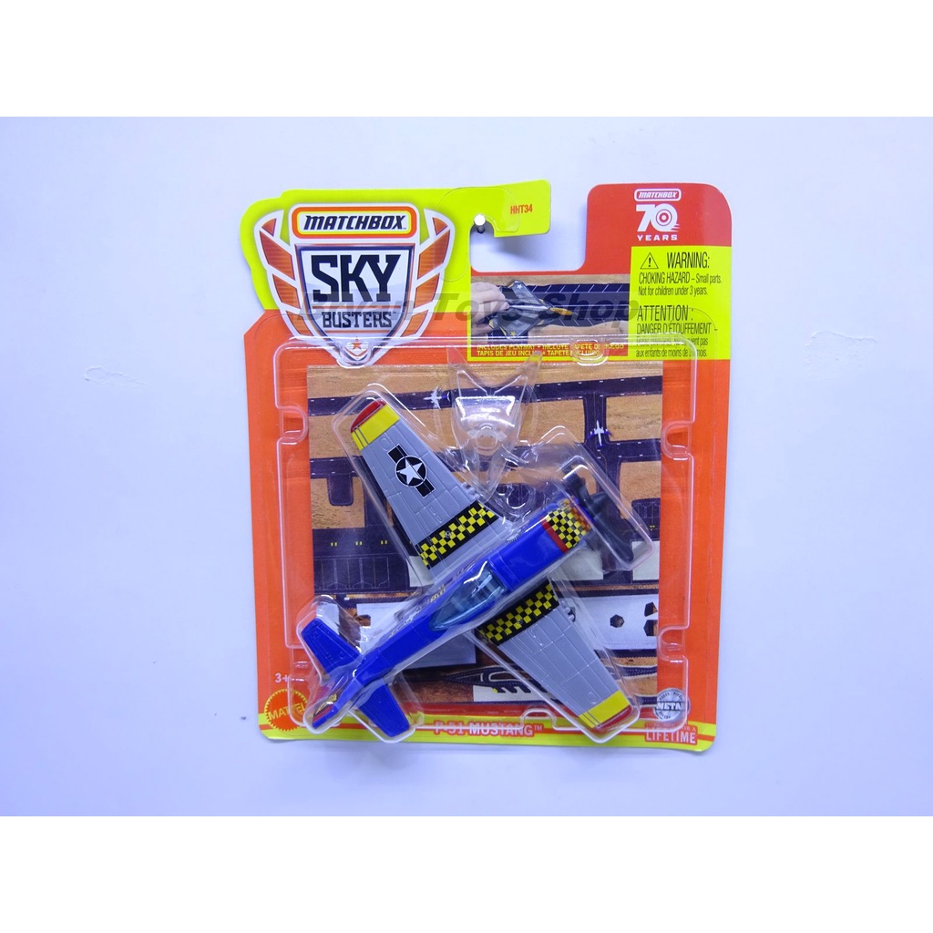 Matchbox Pesawat Helicopter Sky Busters P-51 Mustang