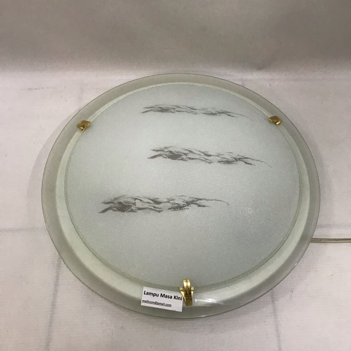 Lampu 606/32 Lampu Plafon Kaca Bulat kancing 3