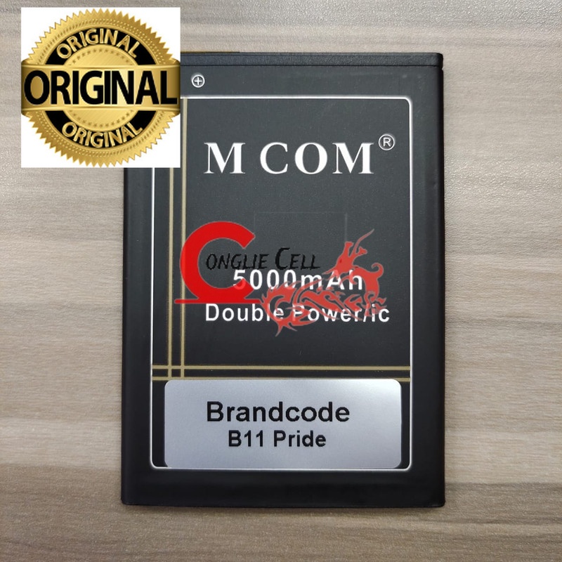 Battery Batere Batre Baterai Double Power Mcom Brandcode B11 Pride 5000 mah