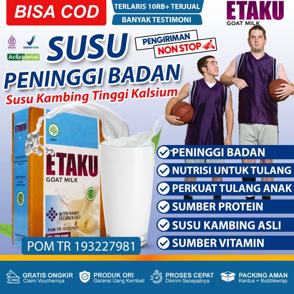 

Acep Herbal - Susu Peninggi Badan Untuk Anak Dan Dewasa Obat Peninggi Badan Etaku Susu Kambing Etawa Murni Goat Milk 100 % Original