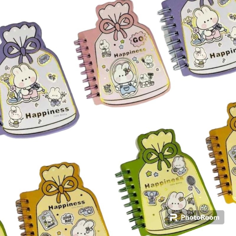 

MURAH (happines/bungkus kado) Notebook Note Book Notes Note Agenda Diary Buku Catatan Kecil Mini Saku ukuran A7 motif lucu aesthetic aestetik estetik bentuk bungkus kado cover tebal premium
