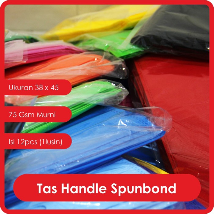 

GOODIE BAG SPUNBOND HANDLE LUSINAN 38x45 / Kantong Belanja Murah