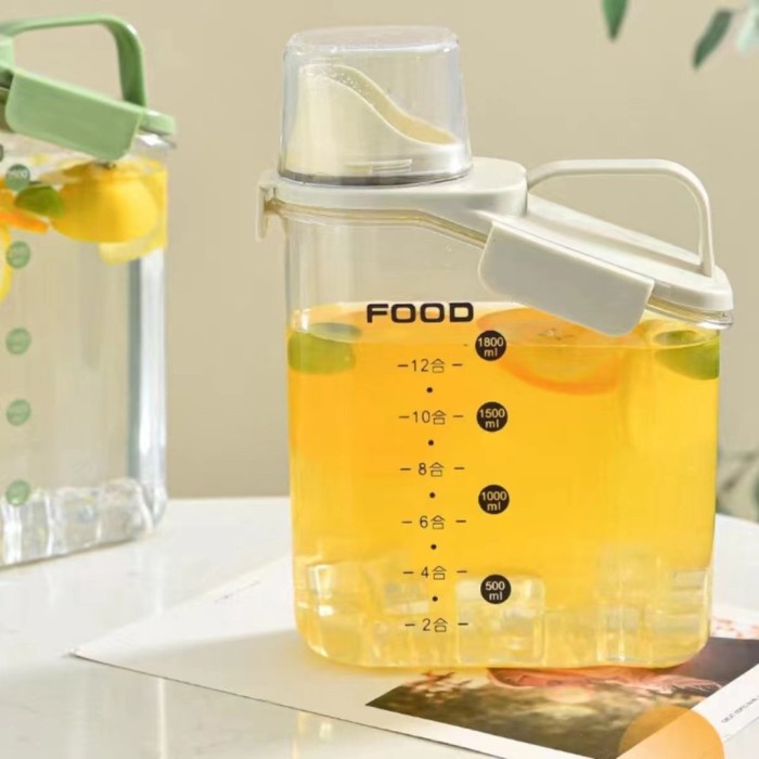 Botol Toples Tempat Makanan Snack Food Container Grain Jar 2L 2 Liter Grain Storage Rice Tank Food Container Laundry Detergent Bottle Powder Jar Multi-function Pet Food Jar Toples Makanan Penyimpanan