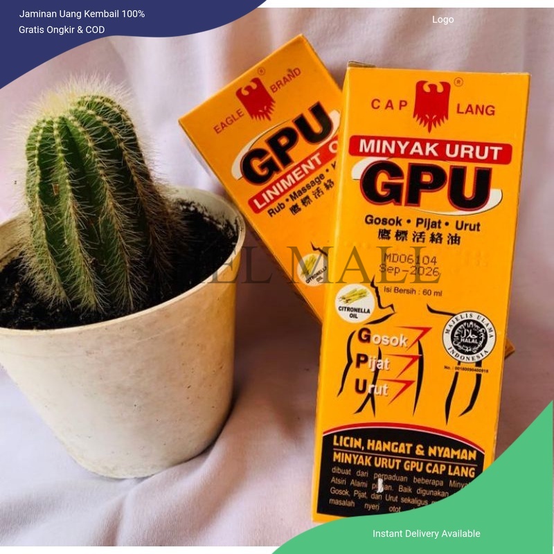 [HARGA GROSIR] minyak urut GPU 60 ml per pcs