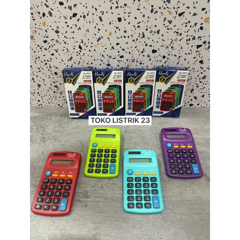 

Kalkulator mini / kalkulator saku 8 digit 2 power (cahaya & Batrai)
