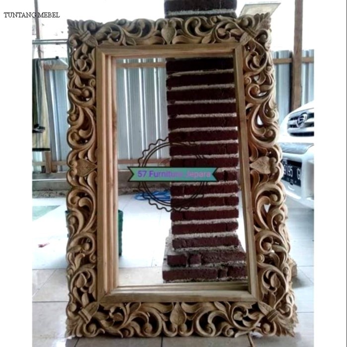 Termurah Pigura Cermin/ Figura Frame Foto Ukir Kayu Jati Jepara