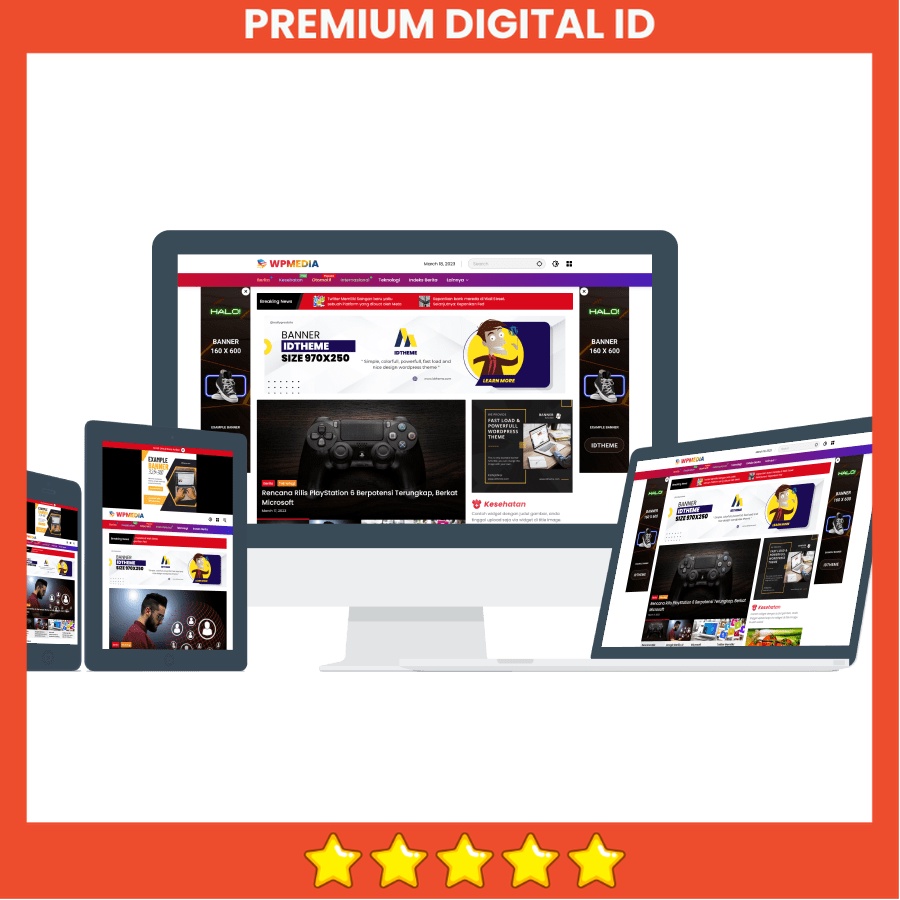 WPMedia Theme WordPress Premium - Original Lisensi Lifetime