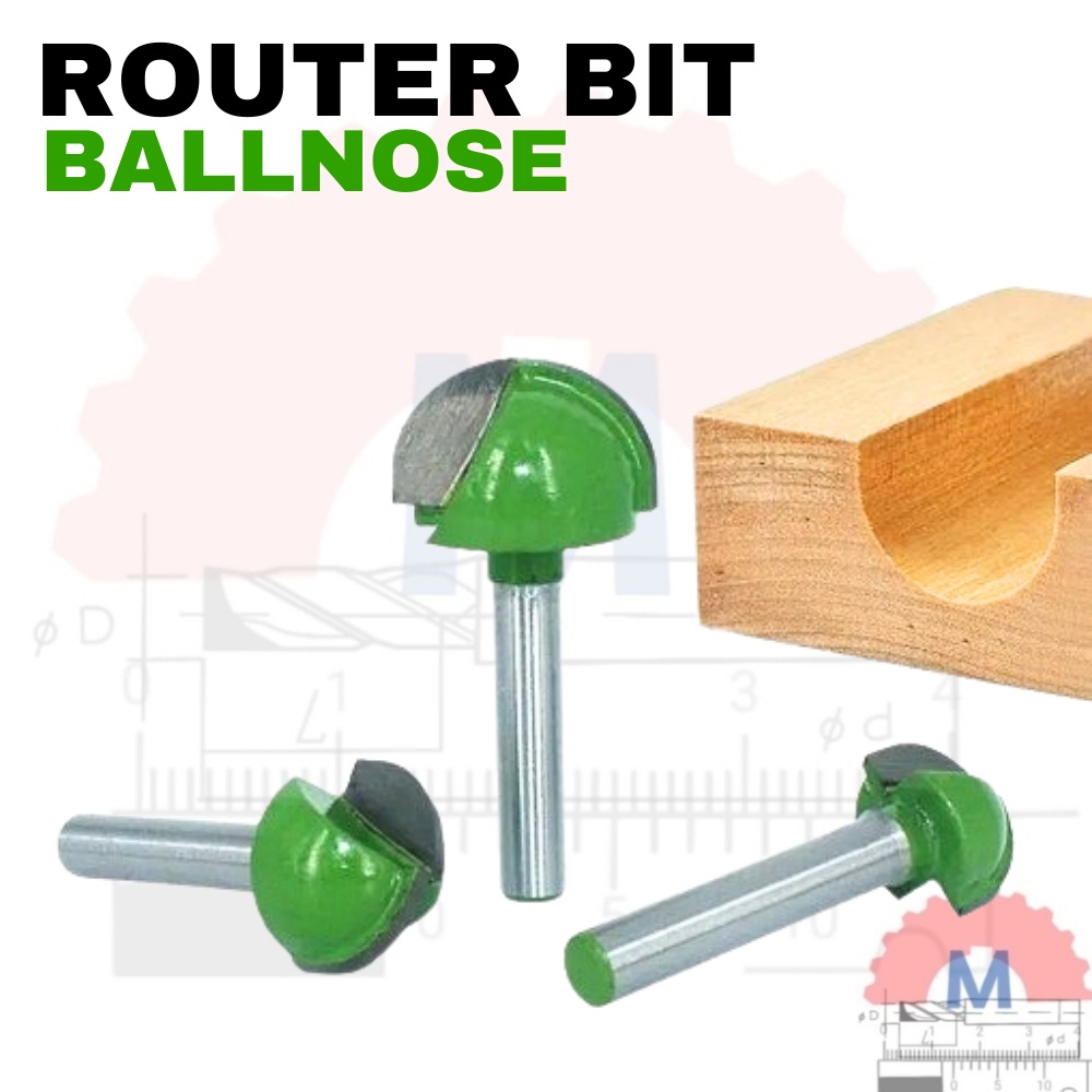 Mata Profil kayu bulat radius round bottom router bit