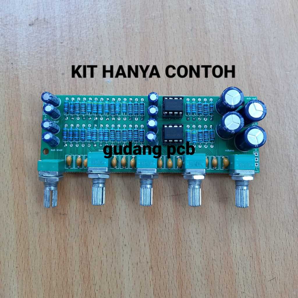 DIY tone control 2.1 subwoofer plus middle ic ne5532 suplay DC 12 volt belum di solder
