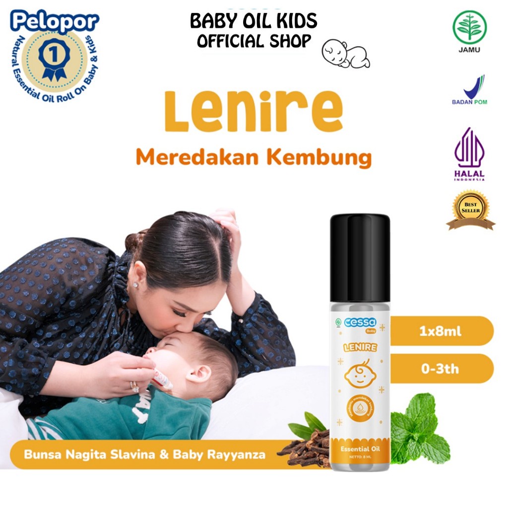 Cessa Kids Lenire | Baby Oil Freshliving Essential Oil | For Baby &amp; Kids | Minyak Aromatherapy Untuk Bayi | Flu Pilek Batuk Gatal Perut Kembung Bayi Anak | Essential Oil Baby All Varian | natural essential oil for baby &amp; kids | fresh living