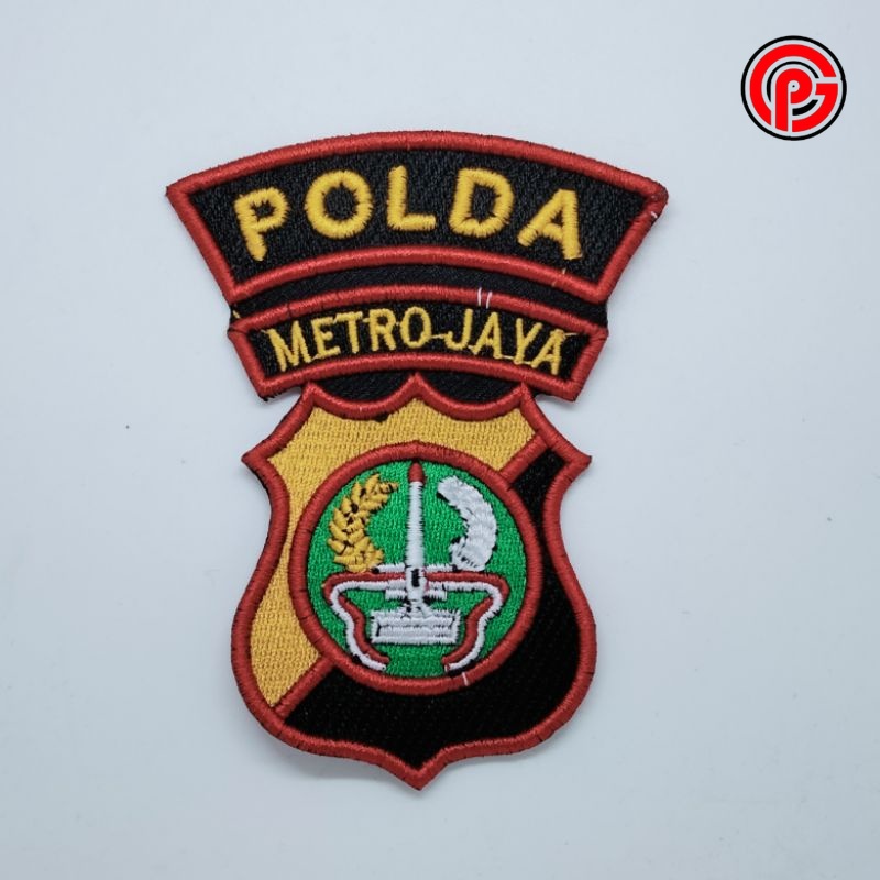 Best Seller Logo Bordir TImbul Polda dan Metro Jaya / Logo Timbul Polda Metro Jaya / Bordir Logo Tim