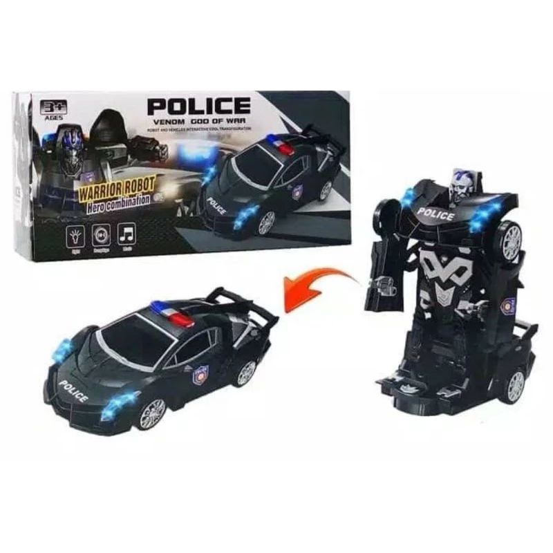 YZ Mainan Mobil Polisi Yang Bisa Berubah Jadi Robot