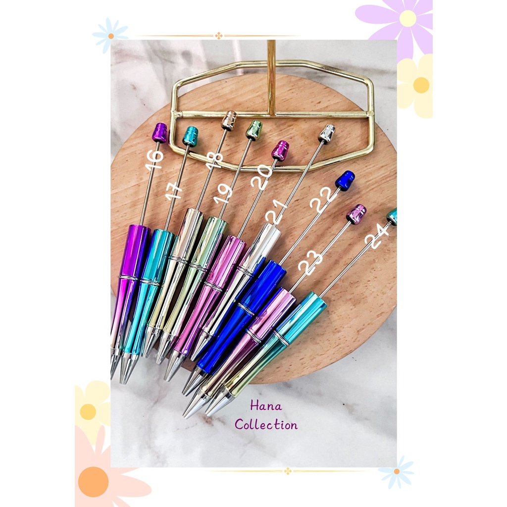 

(HANA) 1pcs Pulpen Diy Hias manik-manik. Manik-manik dijual Terpisah Metalic Series
