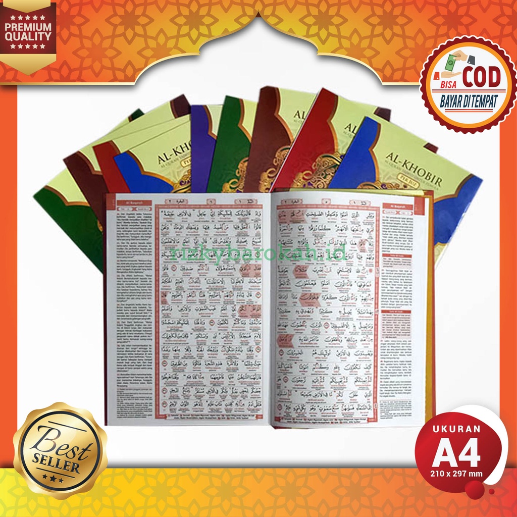 Al Khobir Alquran Per Juz A4 Ukuran Besar Quran Perkata dan Terjemahan 30 Jus Terpisah Jumbo Qur an 