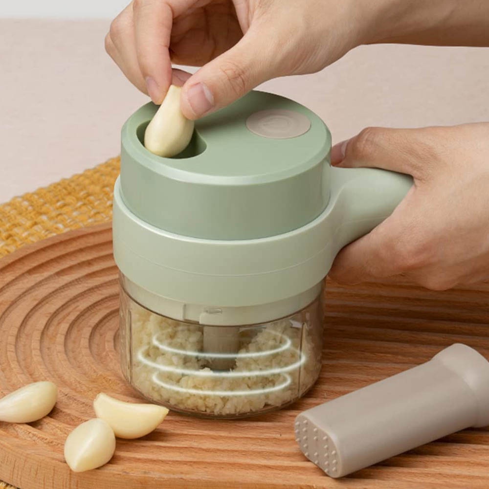 Blender Sayur 4 in 1Model Genggam / Set Alat Pemotong Sayuran Tanpa Kabel pengiris penggiling bawang