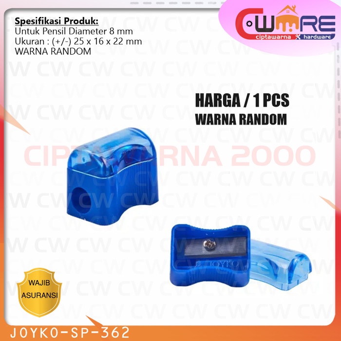 

Rautan Roti Serutan Peruncing Sharpener Pencil Pensil Joyko SP-362