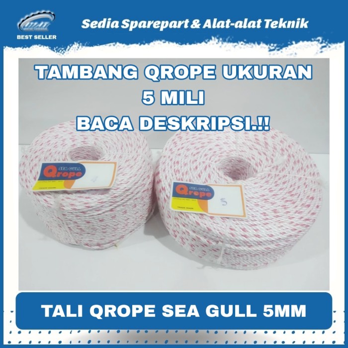 TALI TAMPAR PLASTIK 5 MM QROPE SEA GULL ASLI