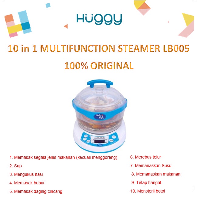 Alder Baby Safe 10 in 1 Multifunction Steamer - Tanpa Bubble