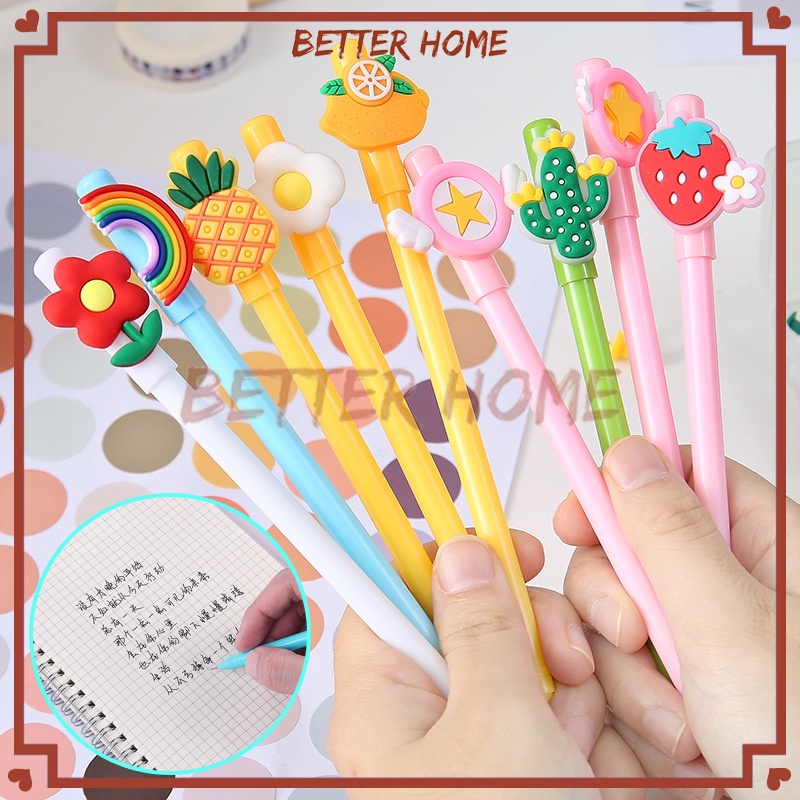 

Pulpen Karakter Buah/Pulpen Gel Karakter Lucu/Buah Pena Karakter 3D 0.5mm Lucu