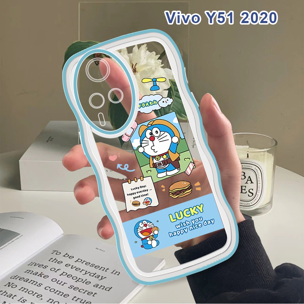 Casing Untuk Vivo Y51 2020 Y31 Y51A 2021 Y33 Y50 Y30 Y30i Soft Case Cartoon Doraemon Shockproof Pons