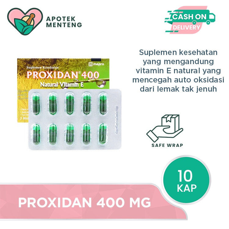 Proxidan 400 Mg 10 Kapsul - Suplementasi Vitamin E