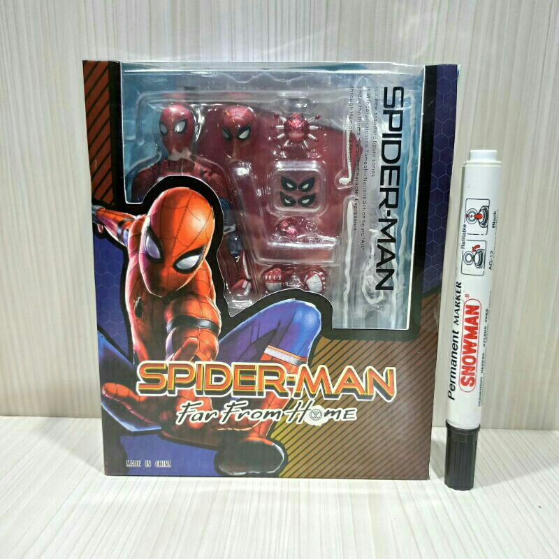Mainan action figureShf spiderman far from homeshfiguarts recast bandaitinggi sekitar 6 inch
Full ar