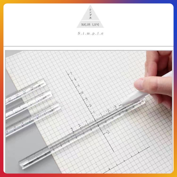 

Penggaris Prisma Segitiga Transparan/Penggaris Transparan 15/20 Cm