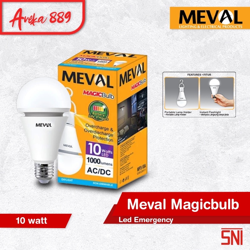 Lampu Emergency Meval Led Magic Bulb / Bohlam Emergency Meval