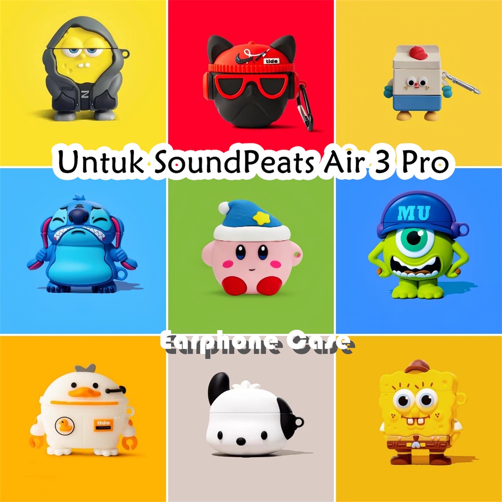 Ready Untuk SoundPeats Air 3 Pro Case Kartun Puppy & Jahit Soft Silicone Kasus Telpon telinga Earpho