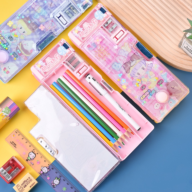 

KOTAK PENSIL ANAK MAGNET RAUTAN KARAKTER SANRIO MELODY KUROMI / PENCIL CASEK otak alat tulis multifungsi