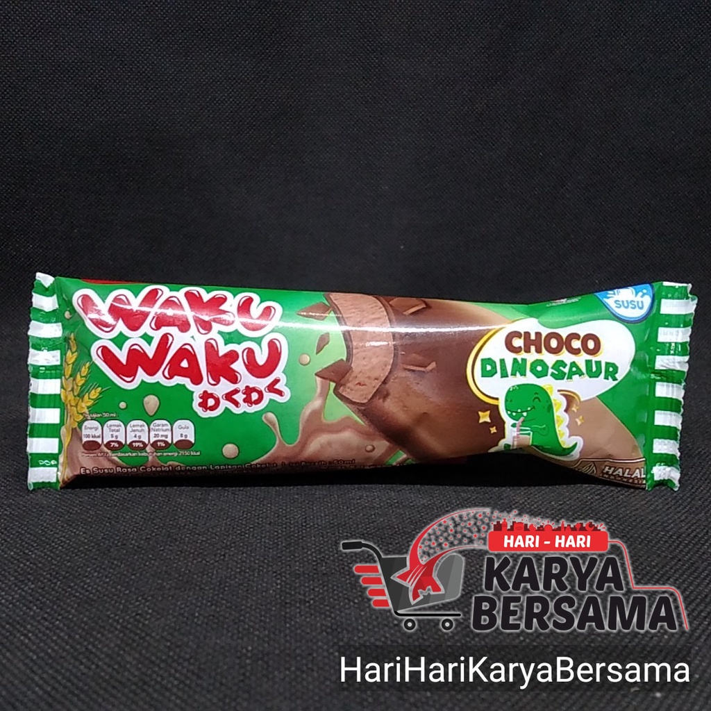 

GLICO ICE CREAM WAKU WAKU CHOCO DINOSAUR 50ML